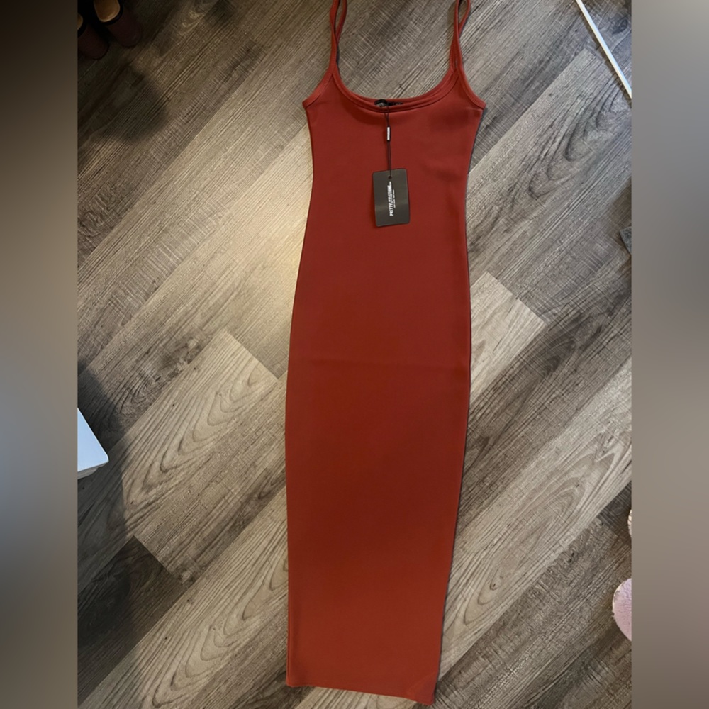 Boohoo ribbed maxi dress